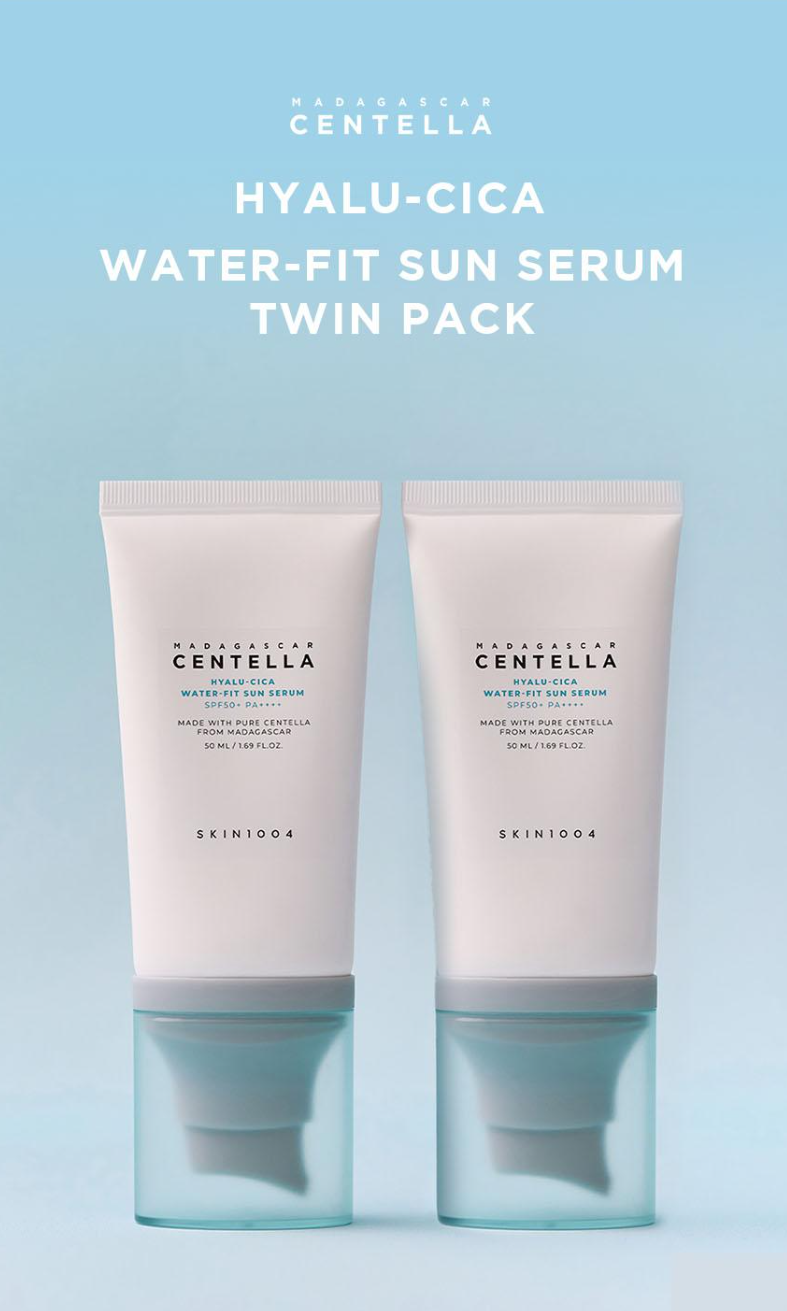 SKIN1004 Madagascar Centella Hyalu-Cica Water-Fit Sun Serum 50mL*2ea (Twin pack)