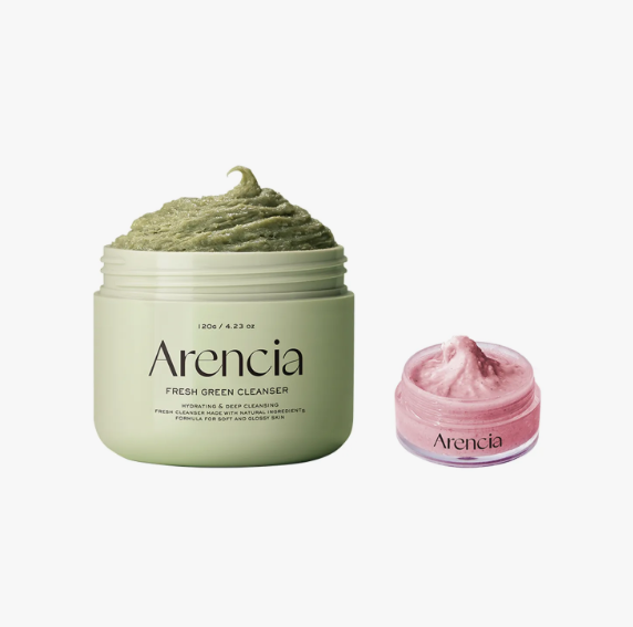 Arencia Fresh Green Rice Mochi Cleanser 120g Set (+Rosehip Cleanser 15g)