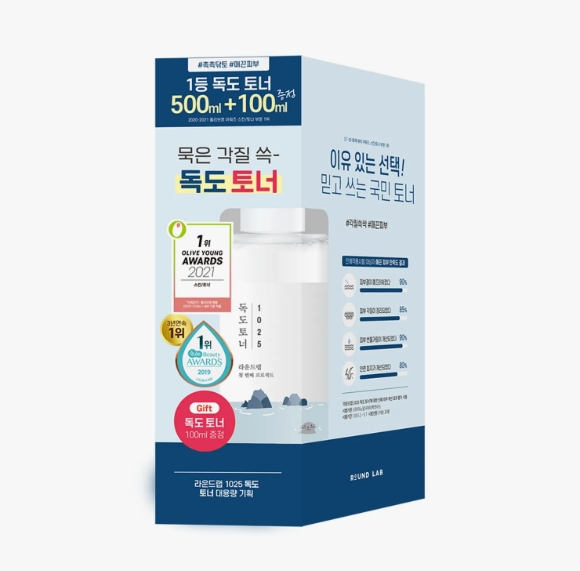 ROUND LAB 1025 Dokdo Toner Jumbo Size 500ml (Free Gift: Toner 100ml)