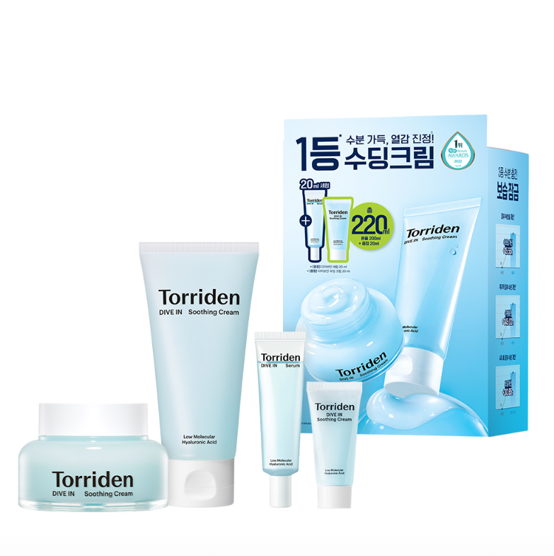 Torriden Dive-In Soothing Cream 100ml Double Pack (+Soothing Cream 20ml+Serum 20ml)