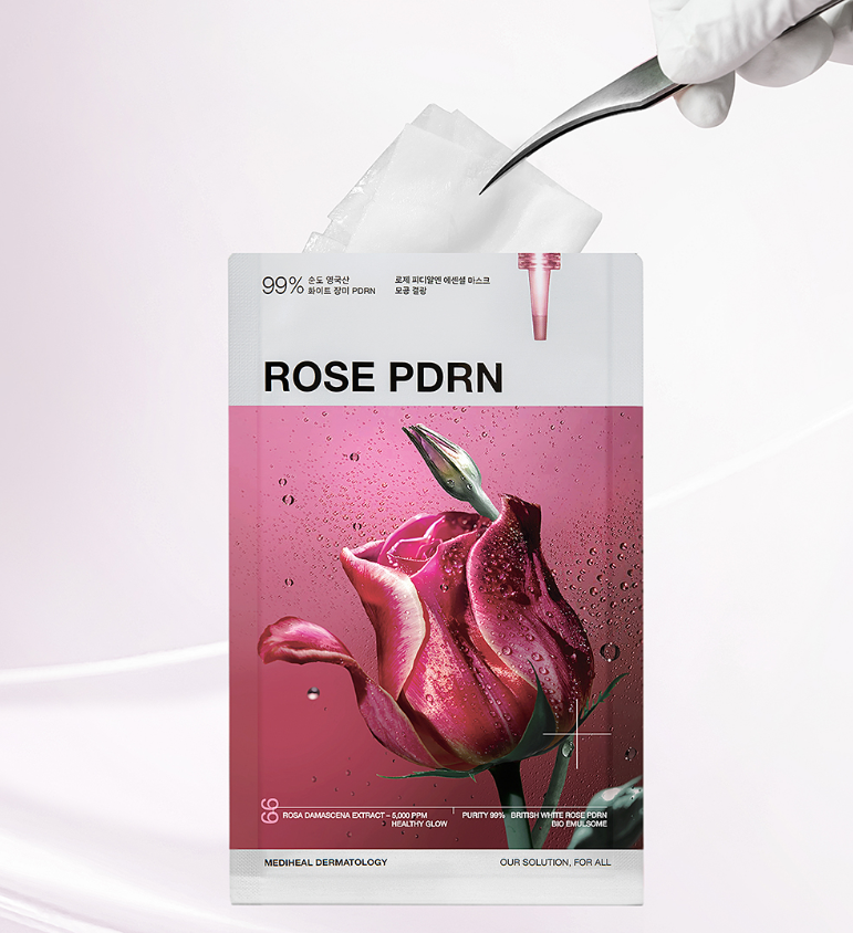 MEDIHEAL British White Rose PDRN Essential Mask Sheet Bio Emulsome 10ea Set (+1ea)