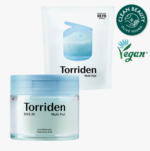 Torriden Dive In Low Molecular Hyaluronic Acid Multi Pad 80P Set (+Refill 80P)