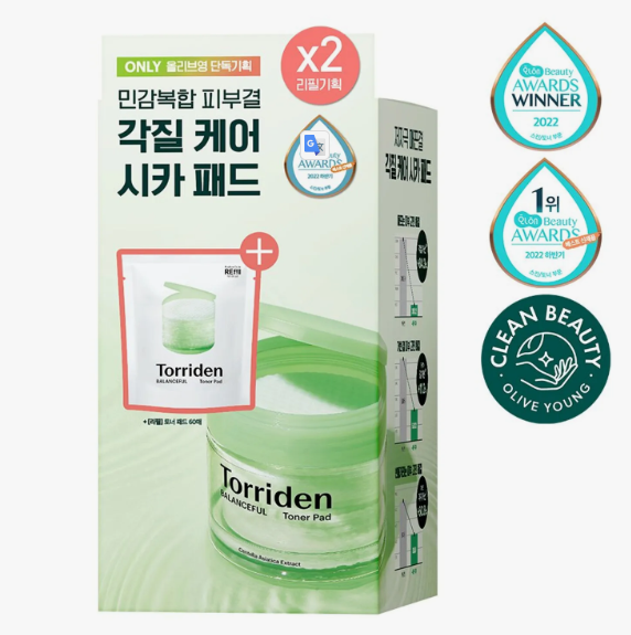 Torriden Balanceful Cica Toner Pad 60P Double Pack (60P+60P Refill)