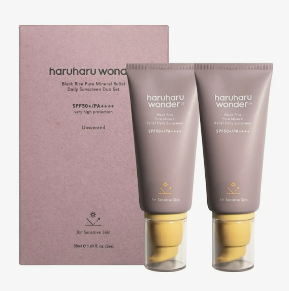 Haruharu wonder Black Rice Pure Mineral Relief Daily Sunscreen Duo