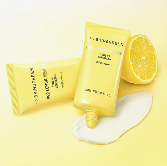 Bringgreen Super Lemon Glutathione Tone-Up Sun Cream – 1+1 Set (50ml x 2)