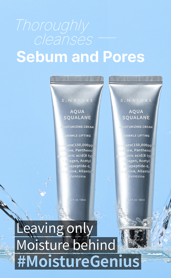 S.NATURE Aqua Squalane Moisturizing Cream 60ml Triple Pack (+Calming Pad 2P)