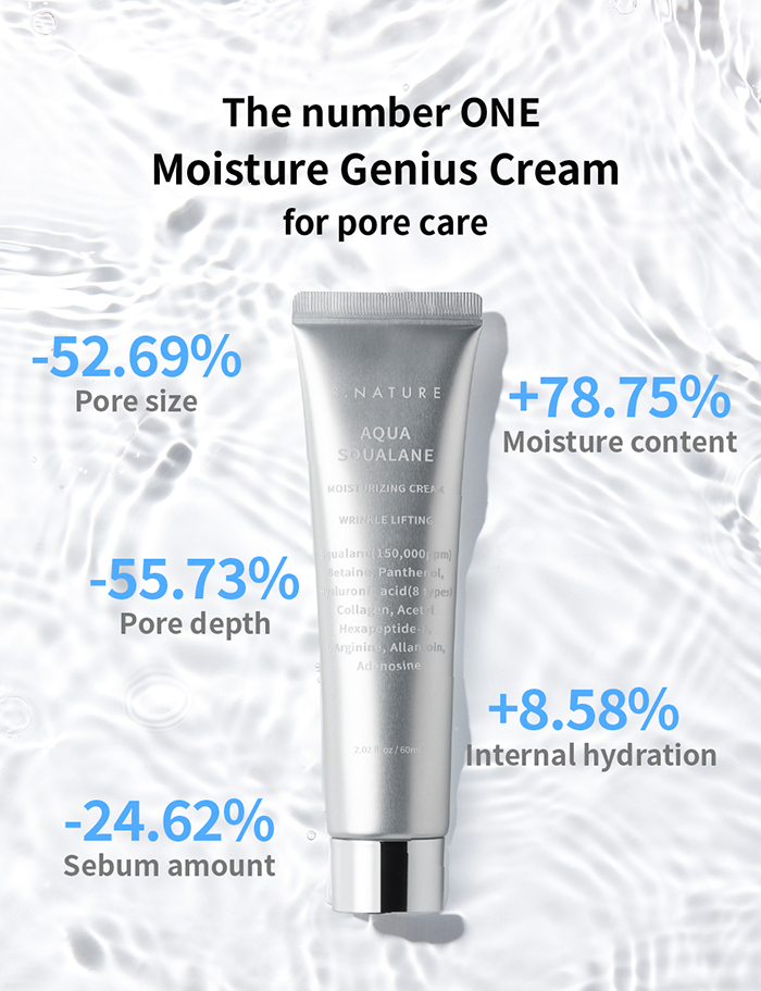 S.NATURE Aqua Squalane Moisturizing Cream 60ml Triple Pack (+Calming Pad 2P)