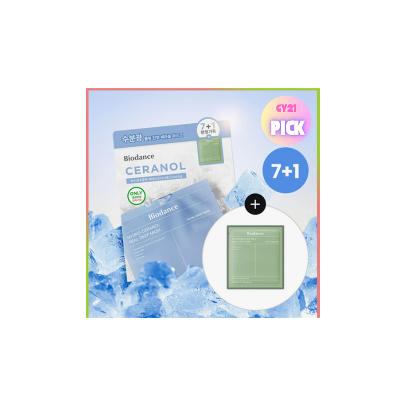 BIODANCE Hydro Cera-Nol Real Deep Mask Sheet 7P Set (+Sea Kelp Mask)