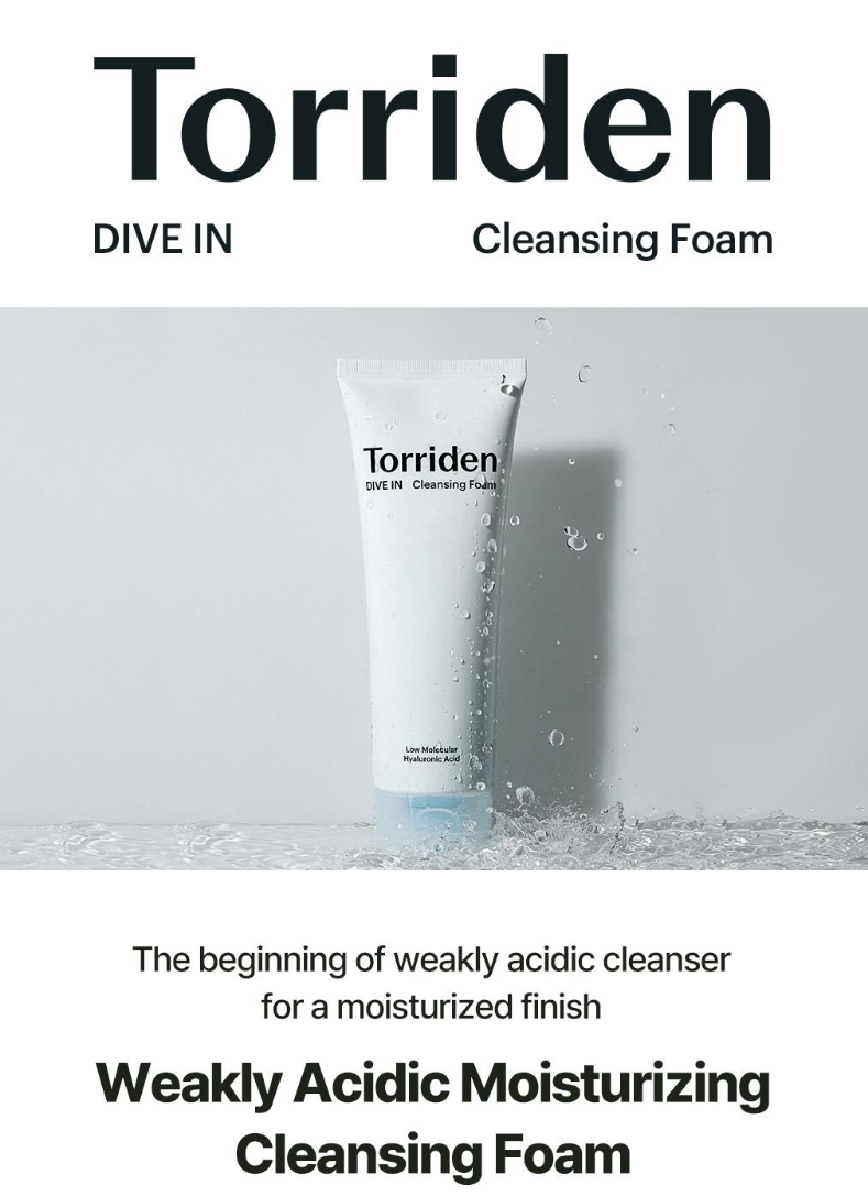 Torriden Dive In Low Molecular Hyaluronic Acid Cleansing Foam 150mL Double Set (150mL+150mL)
