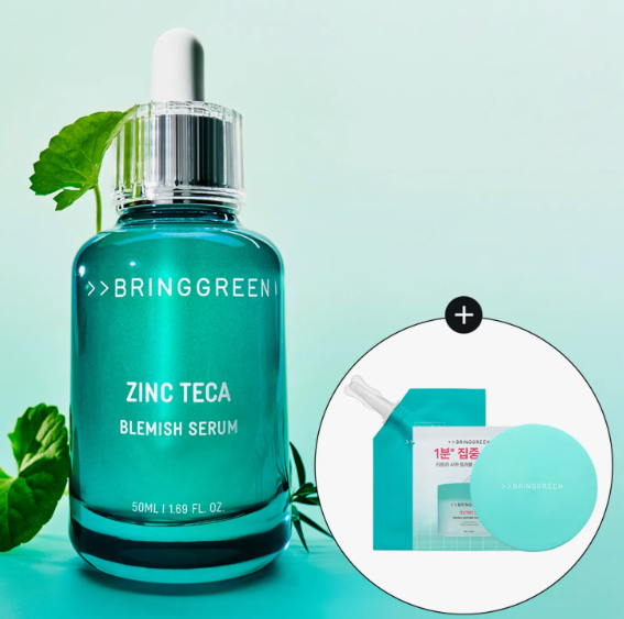 BRINGGREEN Zinc Teca Blemish Serum 50ml + Refill 25ml (+Tea Tree Pads 20P+Pad Case)