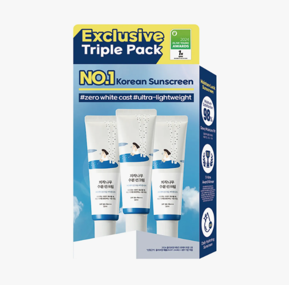 ROUND LAB [TRIPLE] ROUND LAB Birch Juice Moisturizing Sunscreen 50ml Triple Set