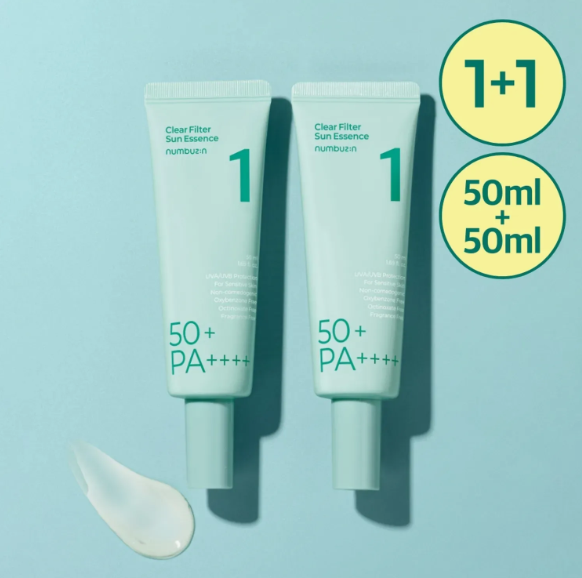 [Duo Set] numbuzin No. 1 Clear Filter Sun Essence SPF50+ PA++++ 50mL + 50mL Duo Set
