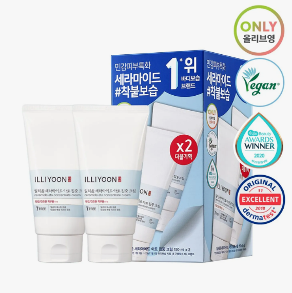 ILLIYOON Ceramide Ato Conentrate Cream 150mL Double Set