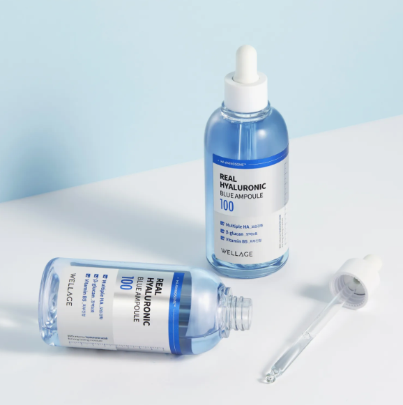 WELLAGE Real Hyaluronic Blue 100 Ampoule 75mL 1+1 Special Set