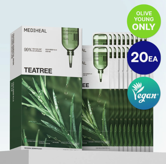 MEDIHEAL Tea Tree Essential Mask Sheet Calming Moisture 20ea