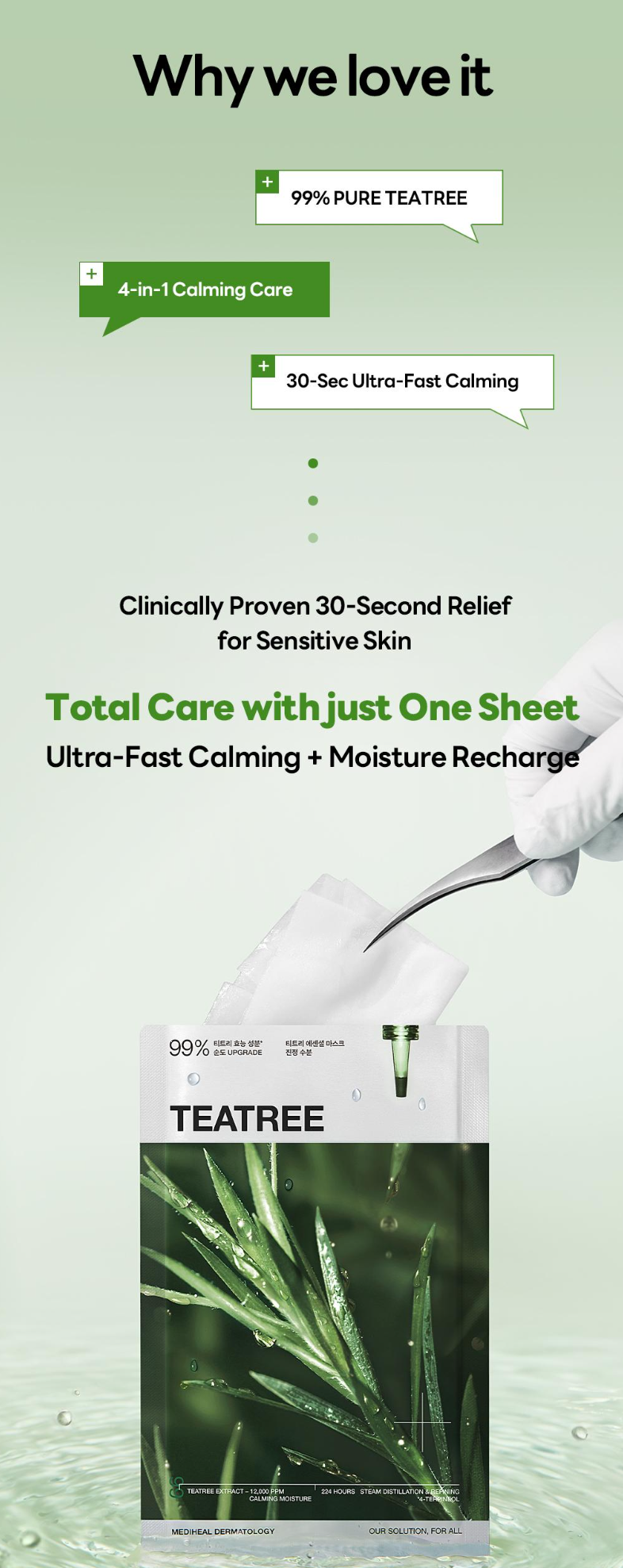 MEDIHEAL Tea Tree Essential Mask Sheet Calming Moisture 20ea