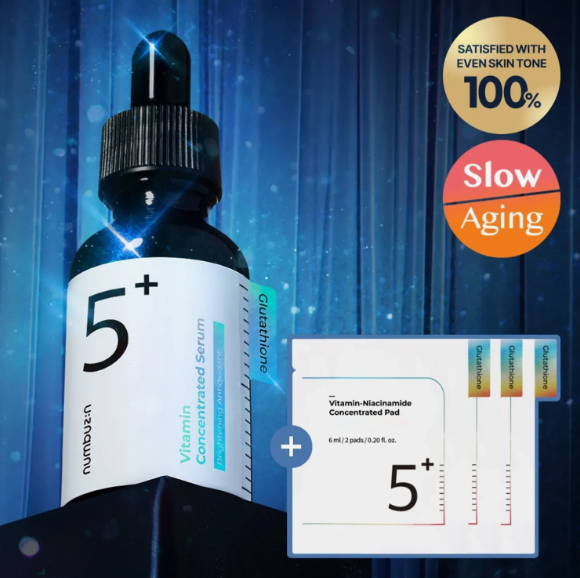 numbuzin No.5+ Vitamin Concentrated Serum 30mL set (+6 pads gift)