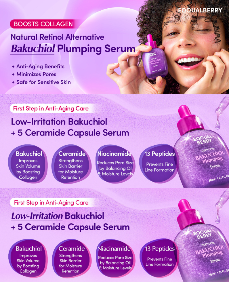 Eqqualberry Bakuchiol Plumping Serum 30ml