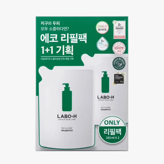 LABO-H Scalp Strengthening Shampoo Hair Loss Care Refill 333mL*2