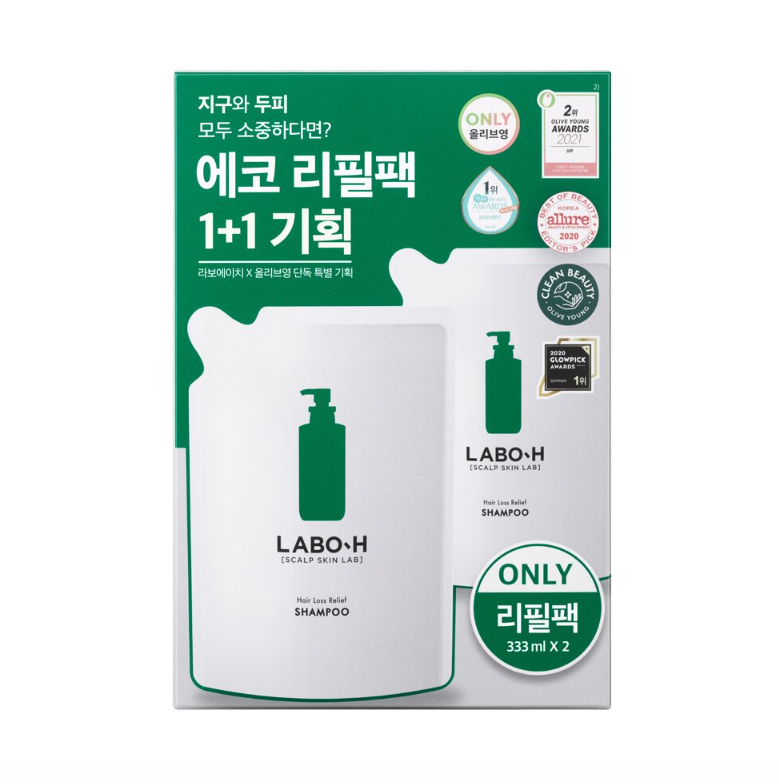 LABO-H Scalp Strengthening Shampoo Hair Loss Care Refill 333mL*2