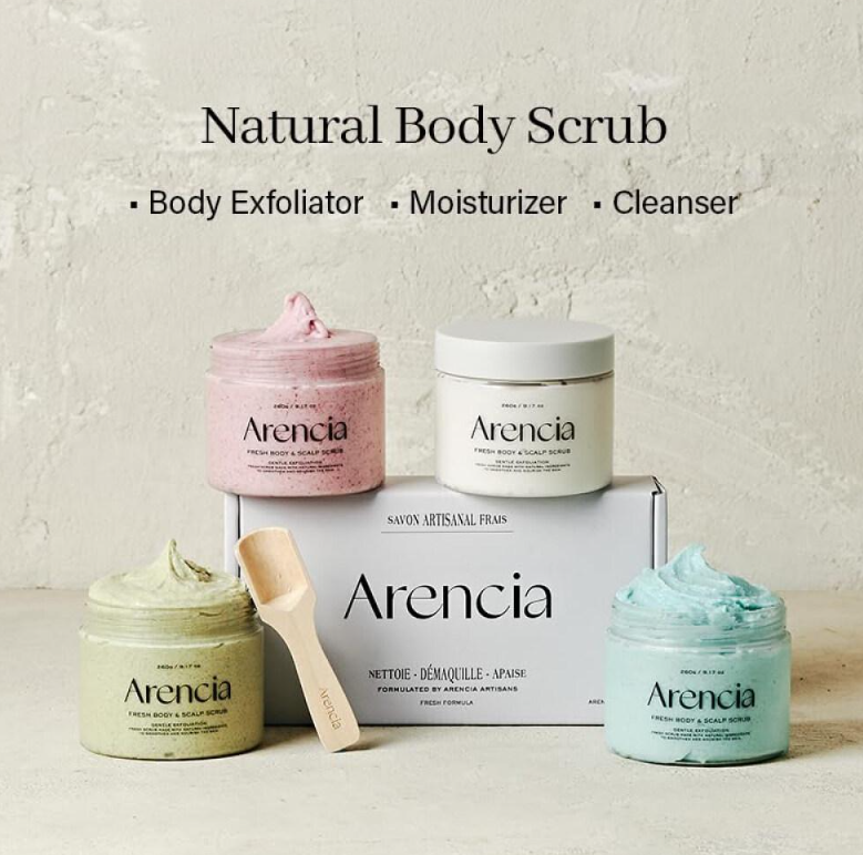 Arencia Fresh Cloud Body & Scalp Scrub (Lavender & Pear) 260g