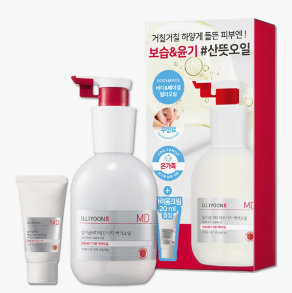 ILLIYOON MD Red-itch Care Oil 200ml Set (+Cream 30ml)