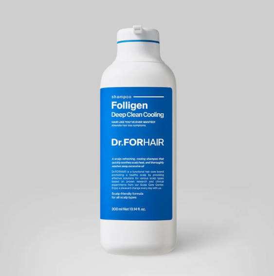 Dr.FORHAIR Foligen Deep Clean Cooling Shampoo 300ml [Double Set] (+ Partner Bandana Gift)