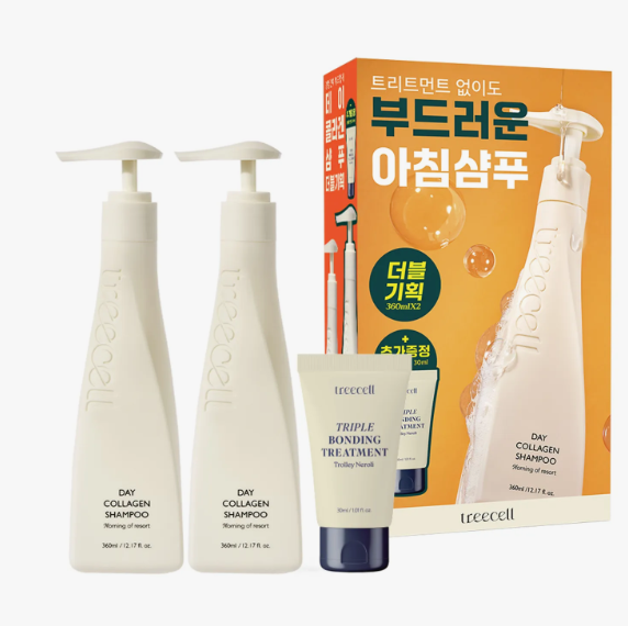 Treecell Day Collagen Shampoo Morning of Resort Double Pack (+Bonding Treatment 30ml)