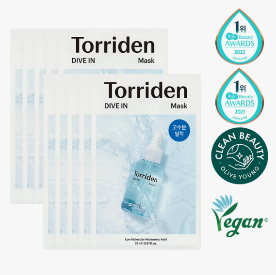Torriden Dive-In Low Molecule Hyaluronic Acid Mask Sheet 10ea