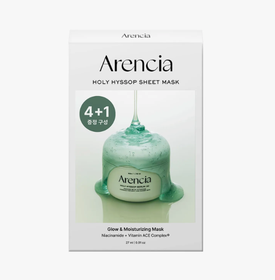Arencia Holy Hyssop Sheet Mask 4ea Set (+1ea)