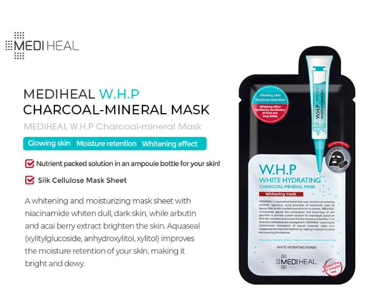 MEDIHEAL W.H.P Charcoal Mineral Mask Sheet 10P