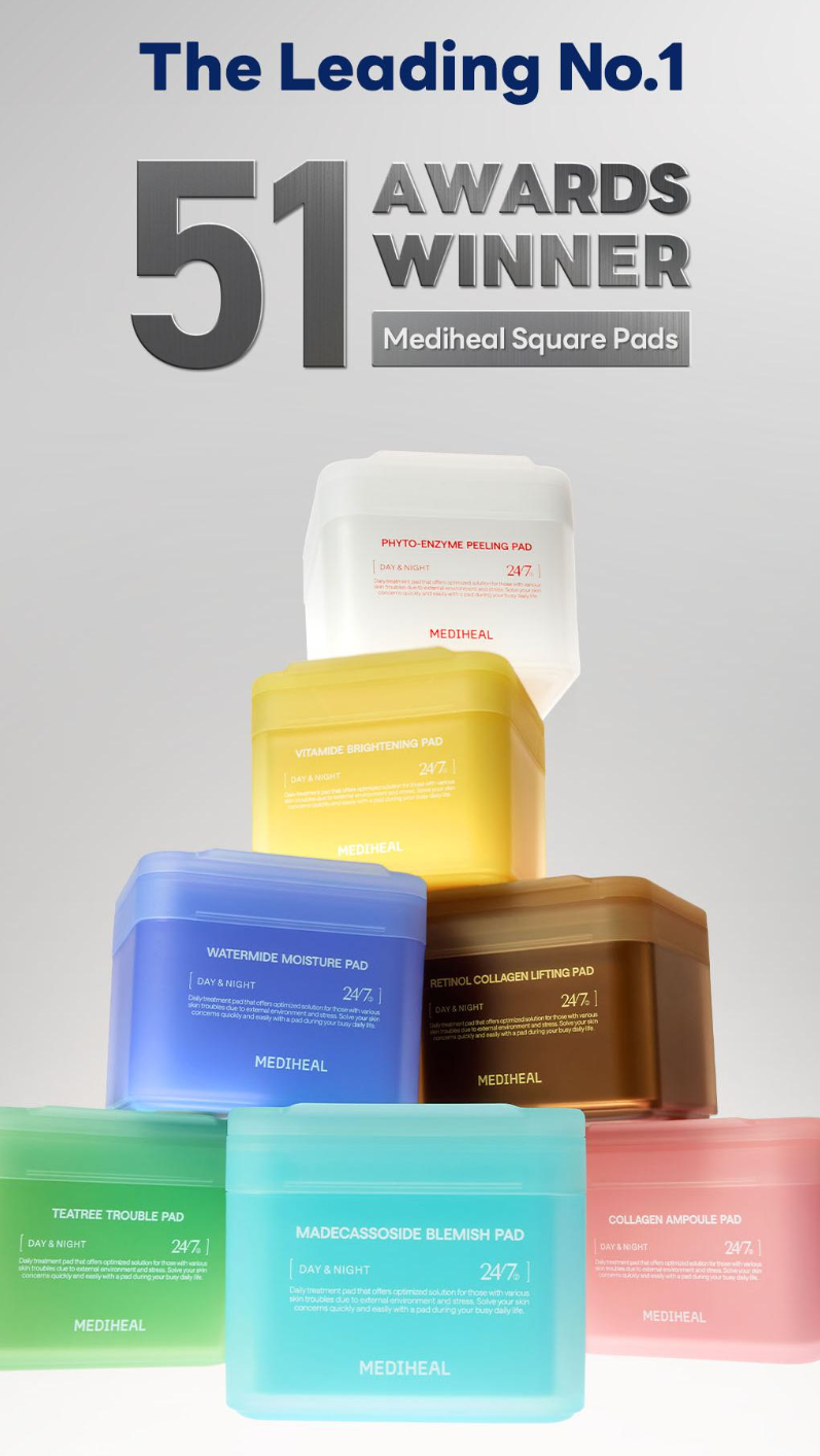 MEDIHEAL Toner Pad 100+200 Pads Triple Pack (3types)