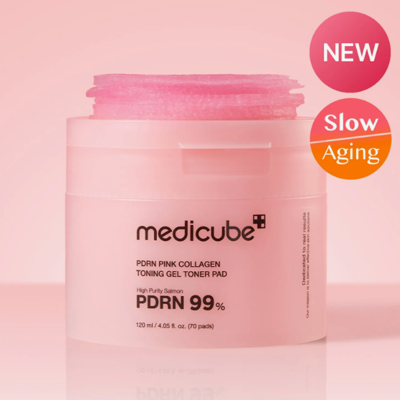 medicube PDRN Pink Collagen Toning Gel Toner Pads 70P