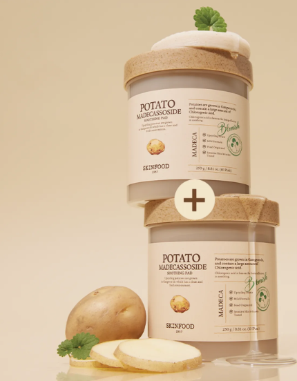 SKINFOOD Potato Madecassoside Soothing 60 Pads Double Set