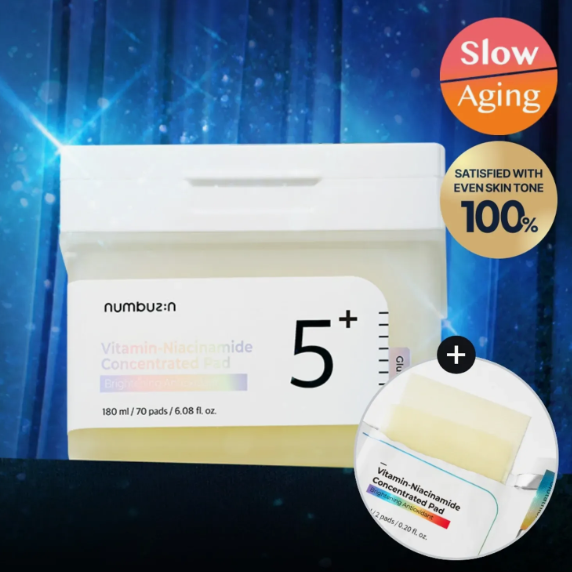 numbuzin No.5+ Vitamin-Niacinamide Concentrated Pad 70P (+6 Pads)