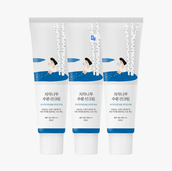 [NUNUSSI EDITION] ROUND LAB Birch Juice Moisturizing Sunscreen 40ml Triple Set