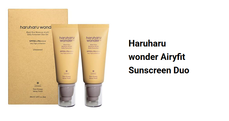 Haruharu wonder Black Rice Moisture Airyfit Daily Sunscreen Duo