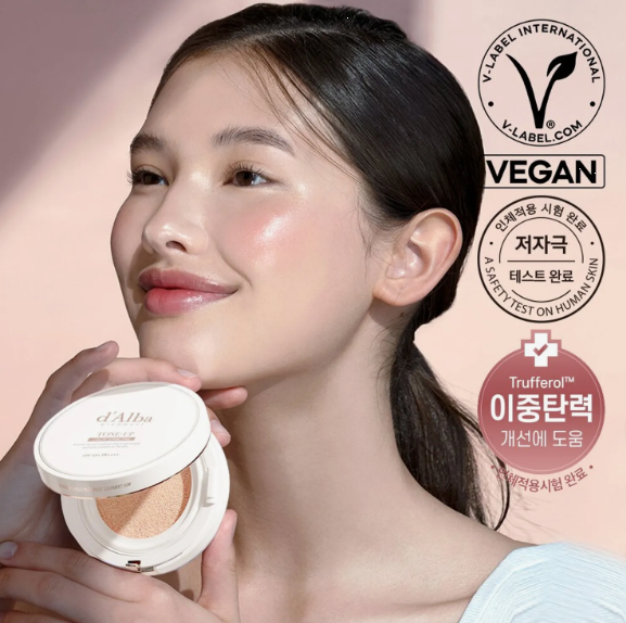 d'Alba Waterful Tone Up Sun Cushion Duo Set (15g + 15g)