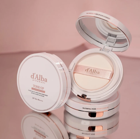 d'Alba Waterful Tone Up Sun Cushion Duo Set (15g + 15g)