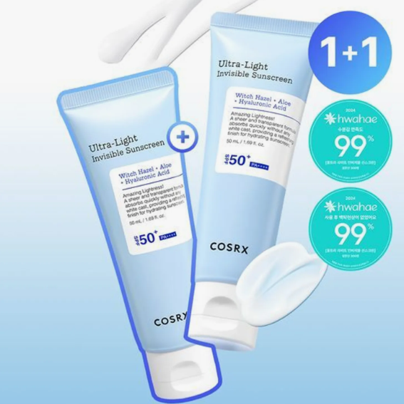 COSRX Ultra-Light Invisible Sunscreen 50ml double set