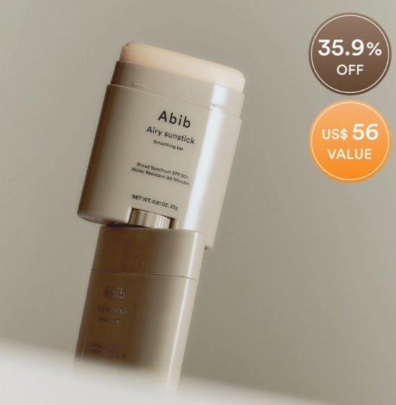 Abib Airy Sunstick Smoothing Bar SPF50+ PA++++ Duo Set
