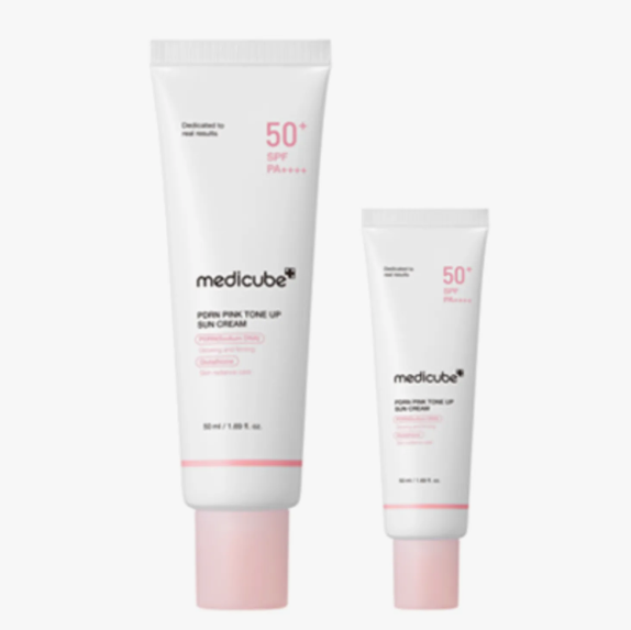 Medicube PDRN Pink Tone‑Up Sun Cream 50 ml + 20 ml Set