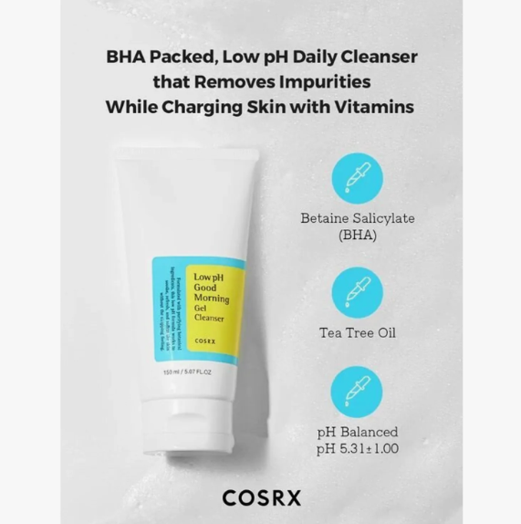 COSRX Low pH Good Morning Gel Cleanser 150mL Double Pack