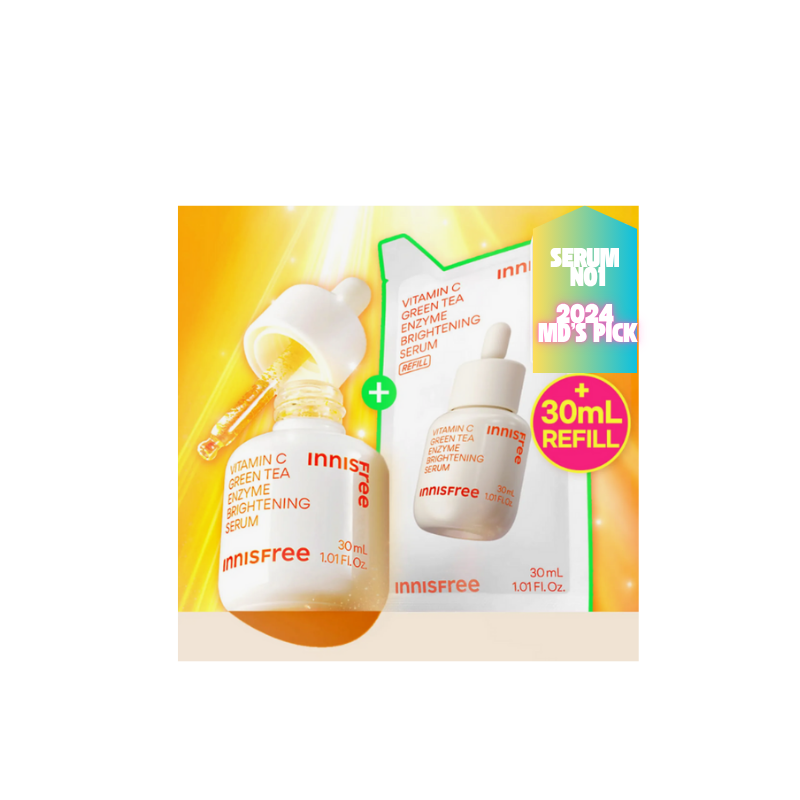 INNISFREE Vita C Green Tea Enzyme Serum 30mL Refill Set