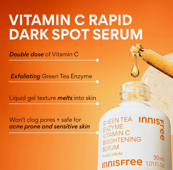 INNISFREE Vita C Green Tea Enzyme Serum 30mL Refill Set