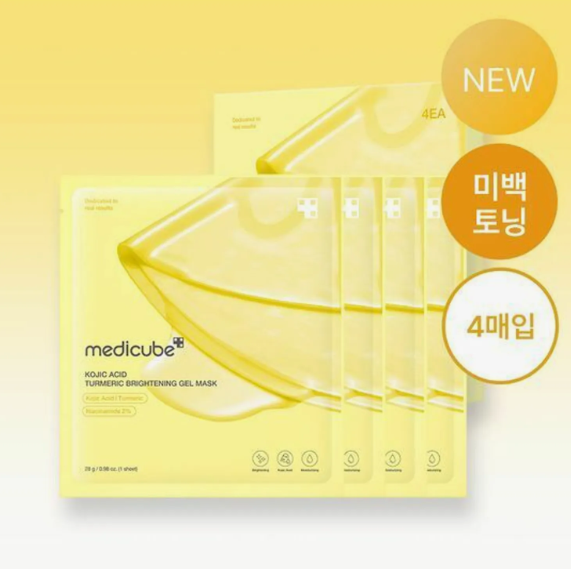 medicube Kojic Acid Turmeric Brightening Gel Mask Sheet 4ea